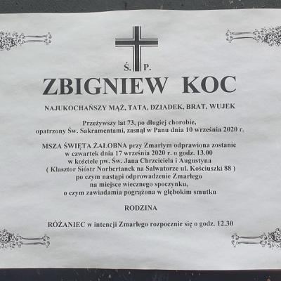 Pogrzeb śp. Zbigniewa Koca